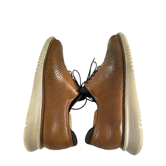 Cole Haan Mens Grand OS Size 9 M Brown Leather Wingtip Oxfords Comfort Shoes - Picture 4 of 9